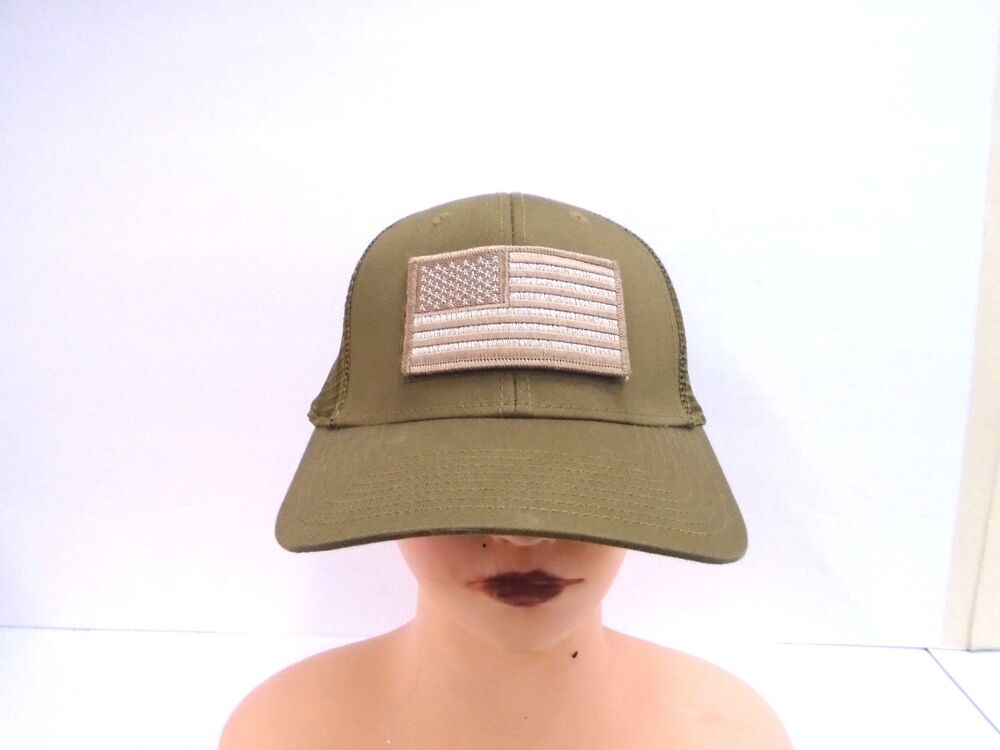 5.11 Tactical ' Flag Bearer ' Mens Baseball Trucker Hat Snap Back Brown/Tan